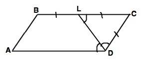 Впараллелограмме abcd сторона bc в 2 раза больше стороны cd точка l середина bc. докажите, что dl яв