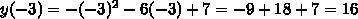 Постройте график функции y=7-6x-x^2 найдите: а) при каких значениях аргумента значения функции отриц