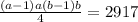 \frac{(a-1)a(b-1)b}{4}=2917