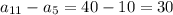 a_{11}-a_5=40-10=30