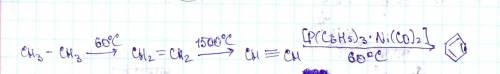 Напишите уравнения реакций, с которых можно осуществить следующие превращения с2н6-с2н4-с2н2-с6н6 на