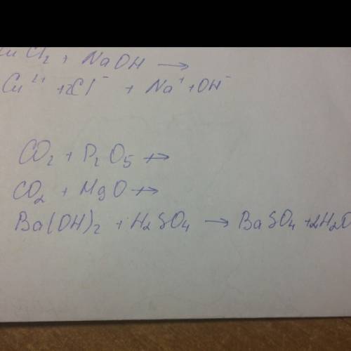 Co2+p2o5=? co2+mgo=? ba(oh)2+h2so4=?