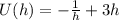 U(h)=- \frac{1}{h} +3h