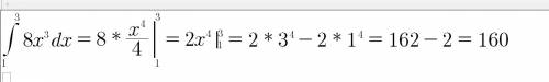 S(интеграл) сверху 3 снизу 1 )) 8x^3dx