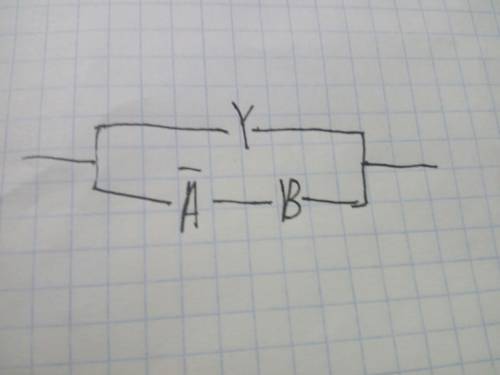 Построить переключательную схему для функции y+неа*b