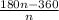 \frac{180n-360}{n}