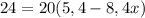 24=20(5,4-8,4x)