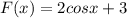 F(x)=2cos x+3