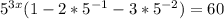 5^{3x}(1-2*5^{-1}-3*5^{-2})=60