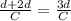 \frac{d+2d}{C} = \frac{3d}{C}