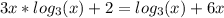 3x*log_3(x)+2=log_3(x)+6x