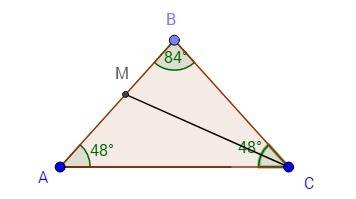 Вравнобедренном треугольнике abc c основанием ас проведена биссектриса см. найдите углы треугольника