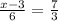 \frac{x-3}{6} = \frac{7}{3}