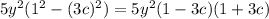 5y^2(1^2-(3c)^2)=5y^2(1-3c)(1+3c)