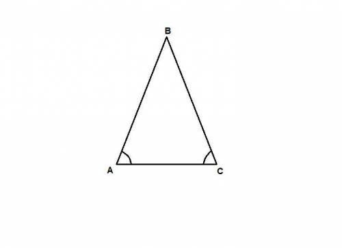 Докажите , что если в треугольнике два угла равны , то он равнобедренный ?
