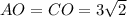 AO=CO= 3 \sqrt{2}