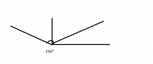 Построить угол 160 градусов и разделить его лучами на 4 части. как? 5 класс