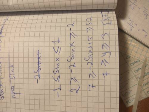 Найдите множество значений функции: y=2sin^2 x+5