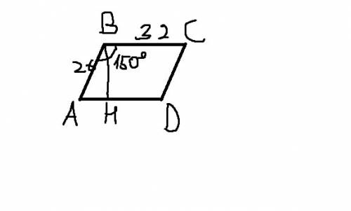 Abcd-паралеограмм, ab=26, bc=32,уголabh=60,найтиsabcd