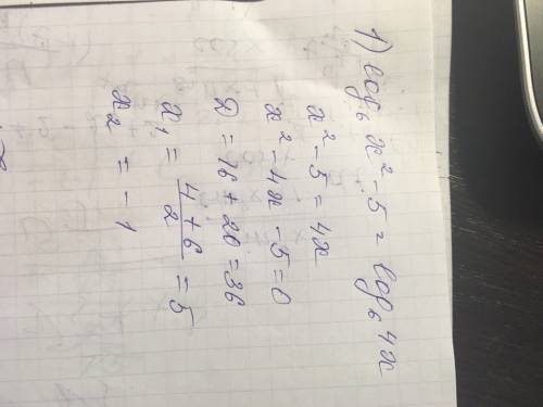 Решите . на бумаге желательно. 1)log6 ( x^2 -5) = log6 4x 2) (1/16)^ 0,5+1 =8 3) √2cos (x + pi/2) =