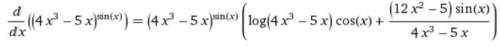 Найдите производную: f(x)=(4x^3-5x)^sinx