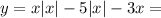 y=x|x|-5|x|-3x= &#10;