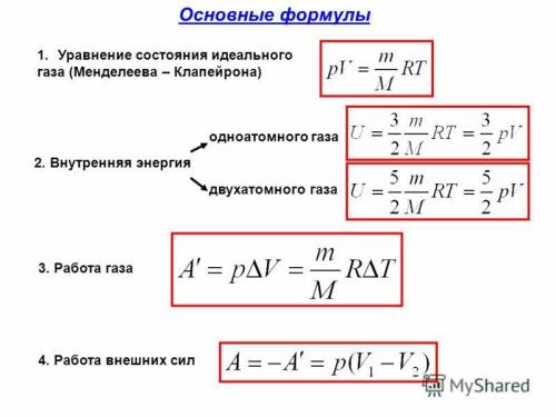 Энергия газа. формула ед. измерения?