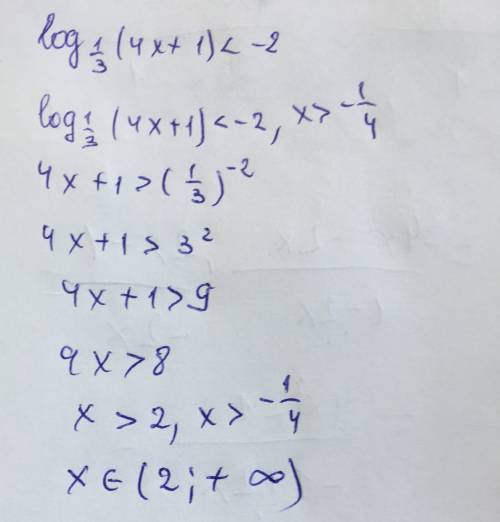 Вычислить: sin 15п/4 cos 7п-6 tg 5п/3 ctg 2п/3 решите неравенство log 1/3(4x+1)< -2