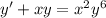 y'+xy=x^2y^6