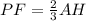 PF= \frac{2}{3} AH