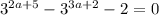 3^{2a+5}-3^{3a+2}-2=0