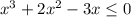 x^3+2x^2-3x\leq0