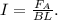 I = \frac{F_A}{BL}.