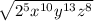 \sqrt{2^{5} x^{10} y^{13} z^{8} }