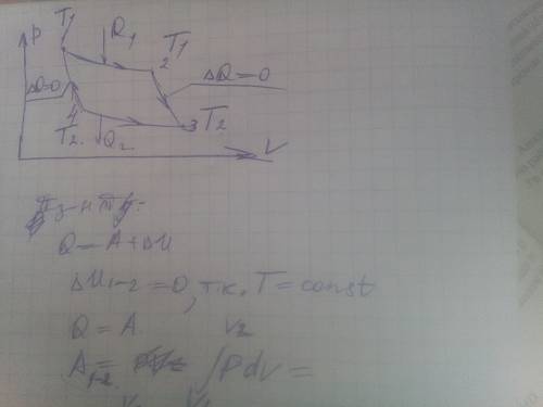 Идеальный газ является рабочим веществом тепловой машины, работающей по циклу карно. кпд цикла равен