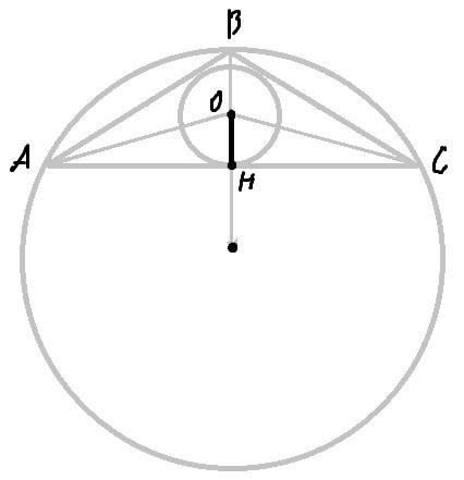 Отрезок вд – диаметр окружности с центром о. хорда ас делит пополам радиус ов и перпендикулярна к не