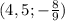 (4,5;- \frac{8}{9})