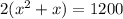 2(x^{2}+x) =1200