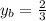 y_b= \frac{2}{3}