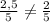 \frac{2,5}{5}\neq \frac{2}{5}