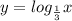 y = log_{ \frac{1}{3}}x}