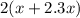 2(x+2.3x)