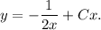 y=- \dfrac{1}{2x}+C x.