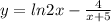 y=ln2x-\frac{4}{x+5}