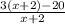 \frac{3(x+2)-20}{x+2}