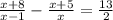 \frac{x+8}{x-1}- \frac{x+5}{x} = \frac{13}{2}