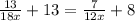 \frac{13}{18x}+13= \frac{7}{12x} +8