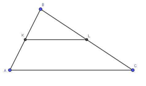 У∆авс точка k - середина ab, точка l - середина bc.знайдіть: 1) kl, якщо аc - 16 см; 2) ас, якщо kl
