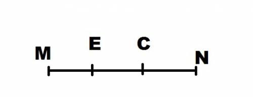 Постройте в тетради отоезок mn. отметьте на этом отрезке точки e и c. запишите, сколько лтрнзков пол