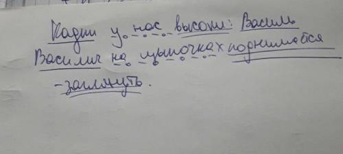 Сделать синтаксический разбор предложения кадки у нас высоки: василь василич на цыпочках поднимается